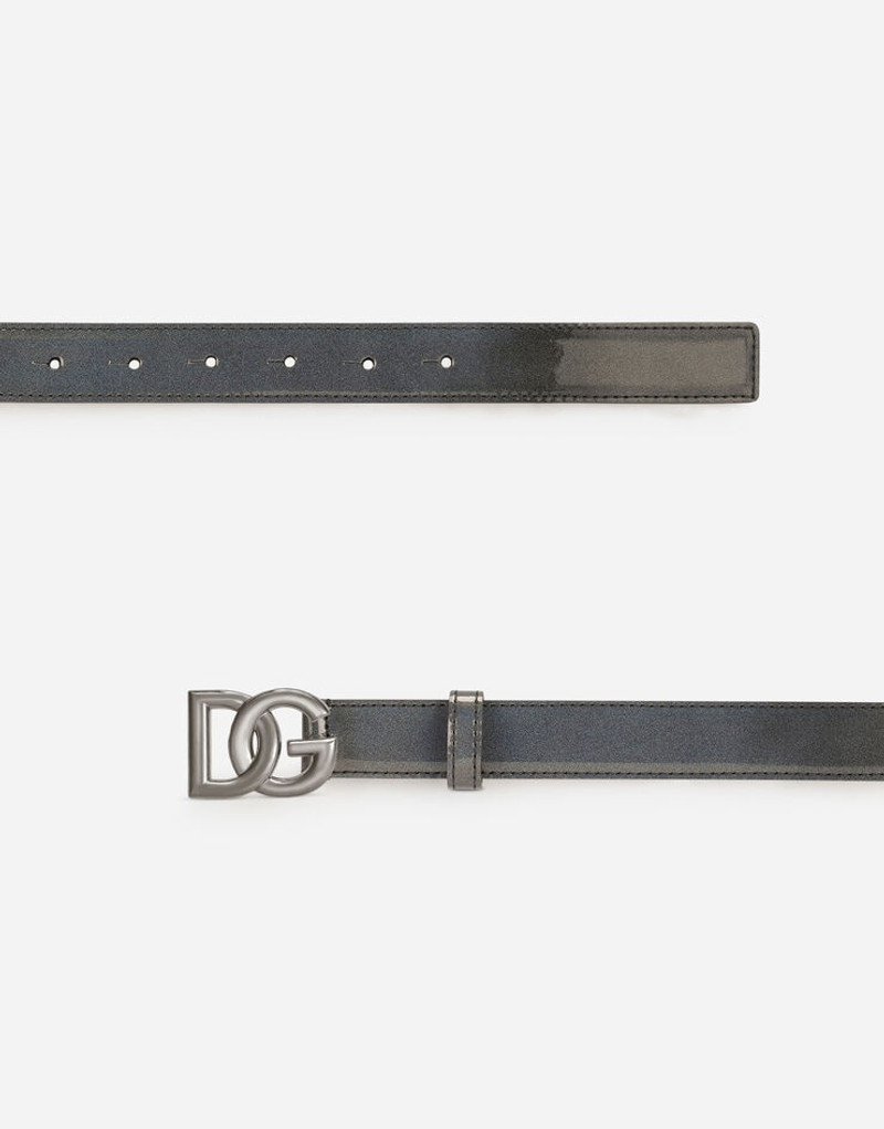 Dolce & Gabbana Iridescent patent leather belt outlook