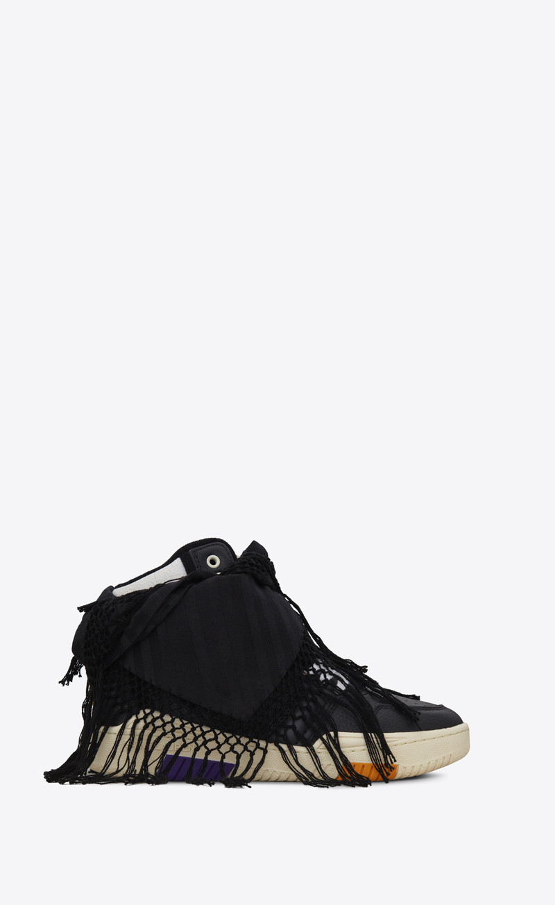 smith sneakers in grained leather 1