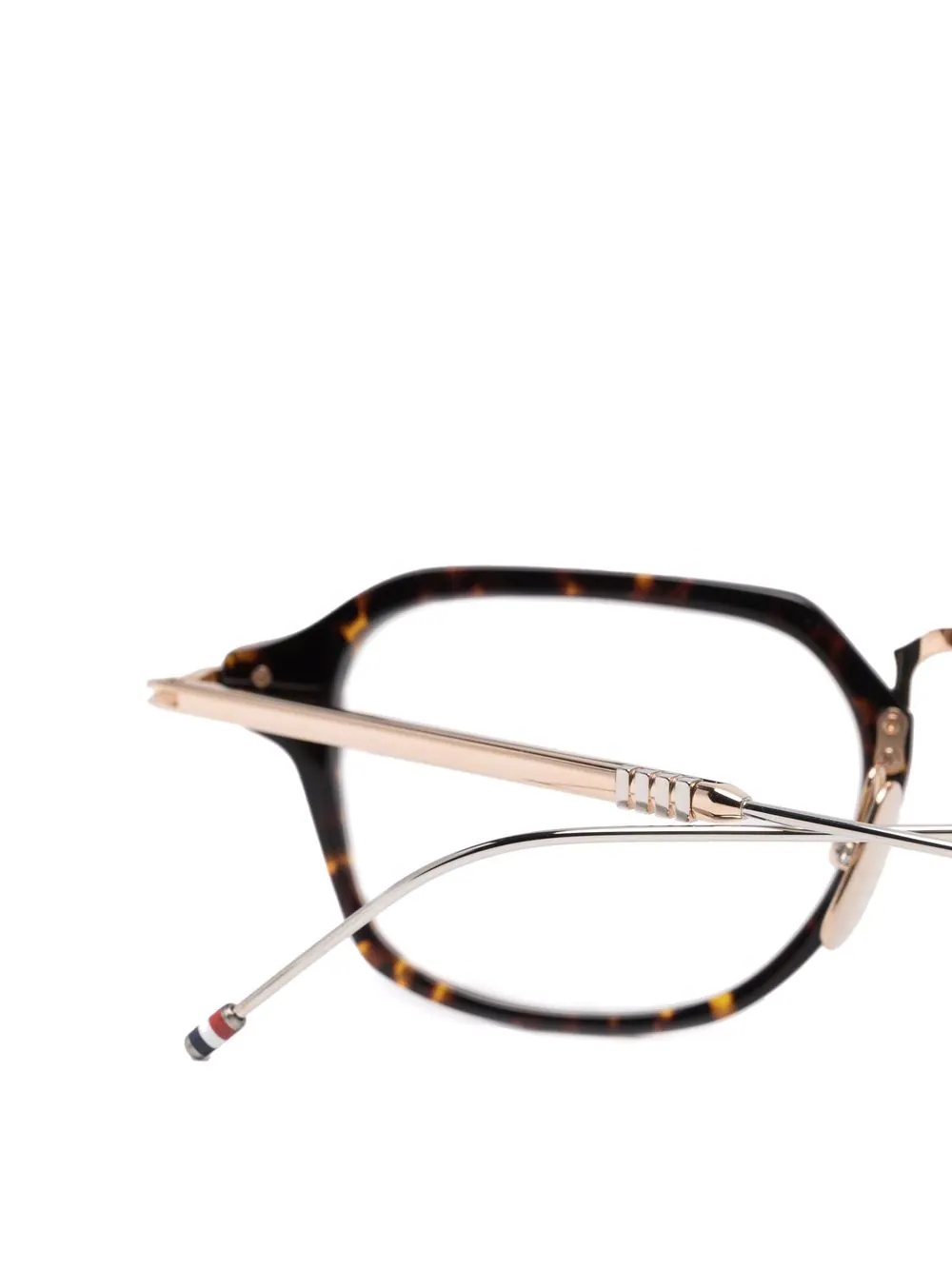 tortoiseshell-effect square-frame glasses - 3