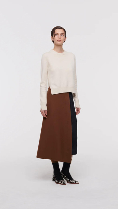 Plan C Contrast Midi Skirt outlook