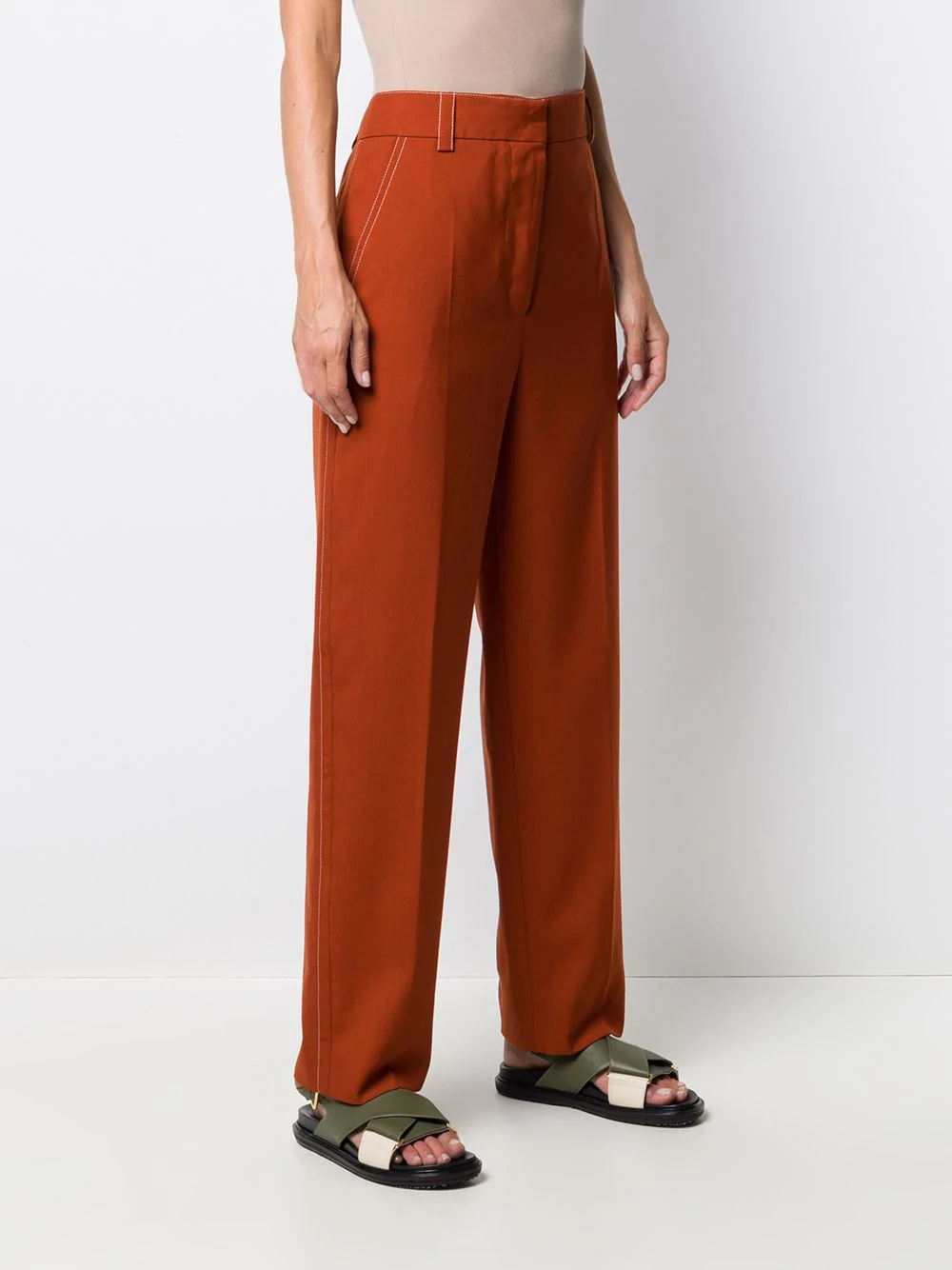 tailored straight leg trousers - 3