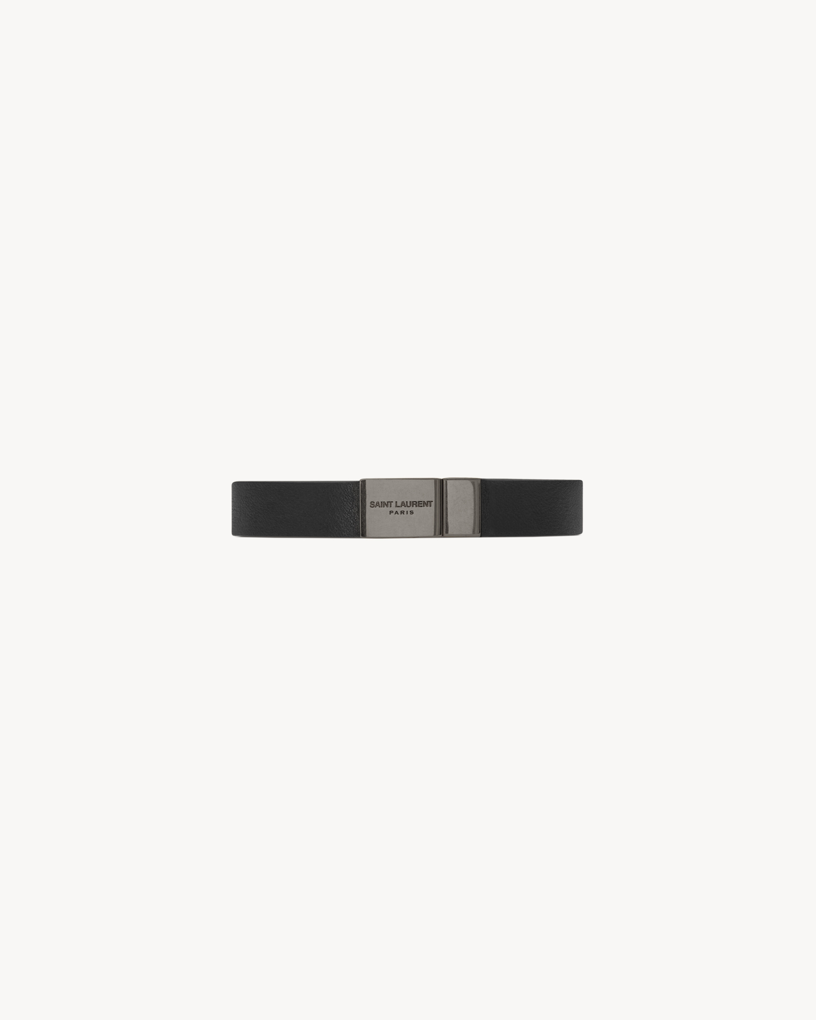 opyum bracelet in smooth leather and metal - 4