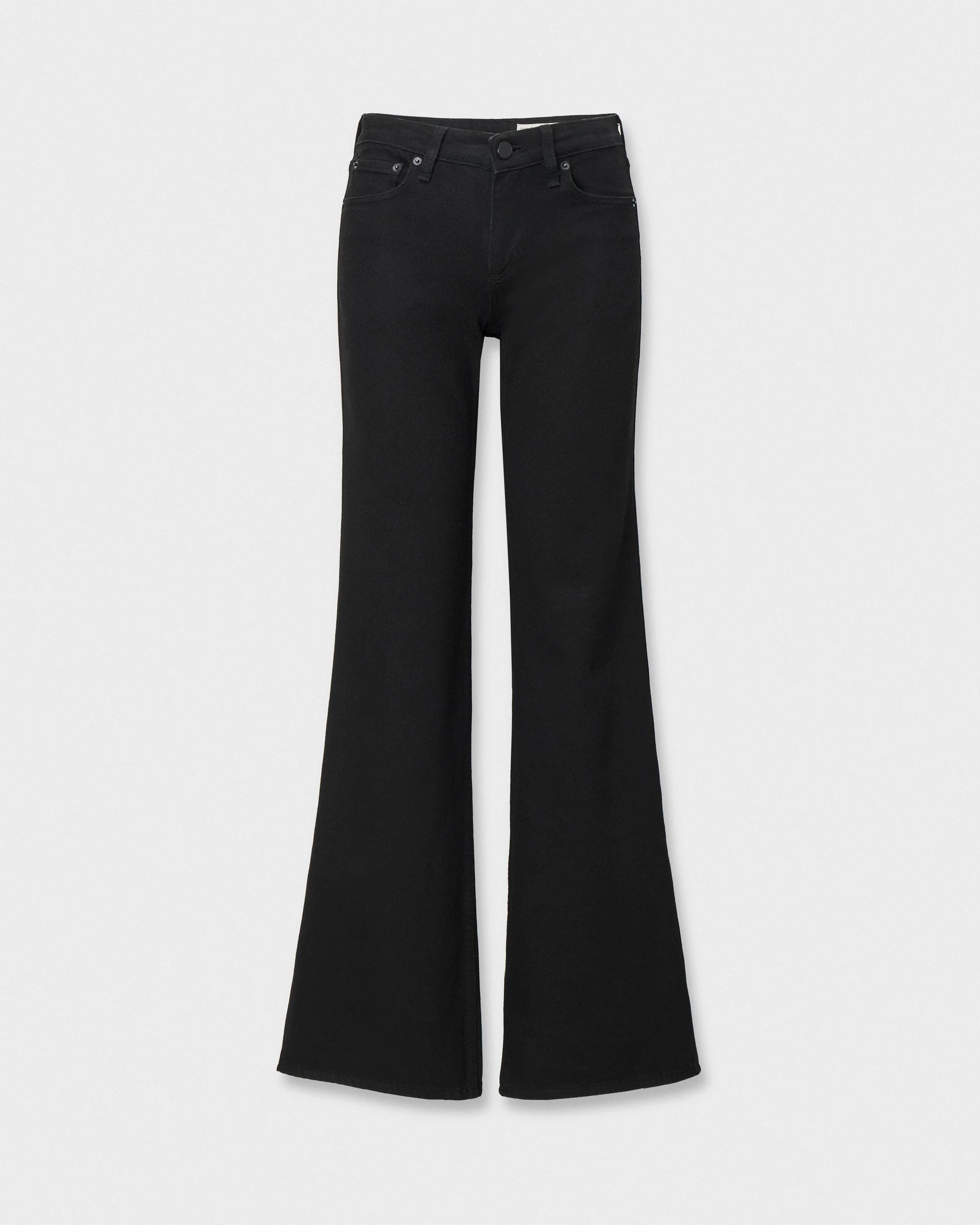 Josie Low-Rise Flare Jeans
Lightweight Rigid in Black - 1