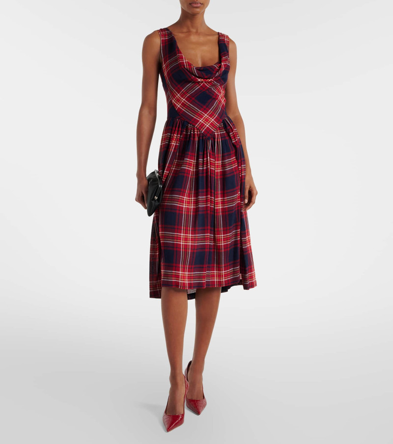 Vivienne Westwood Sunday tartan draped bustier dress outlook