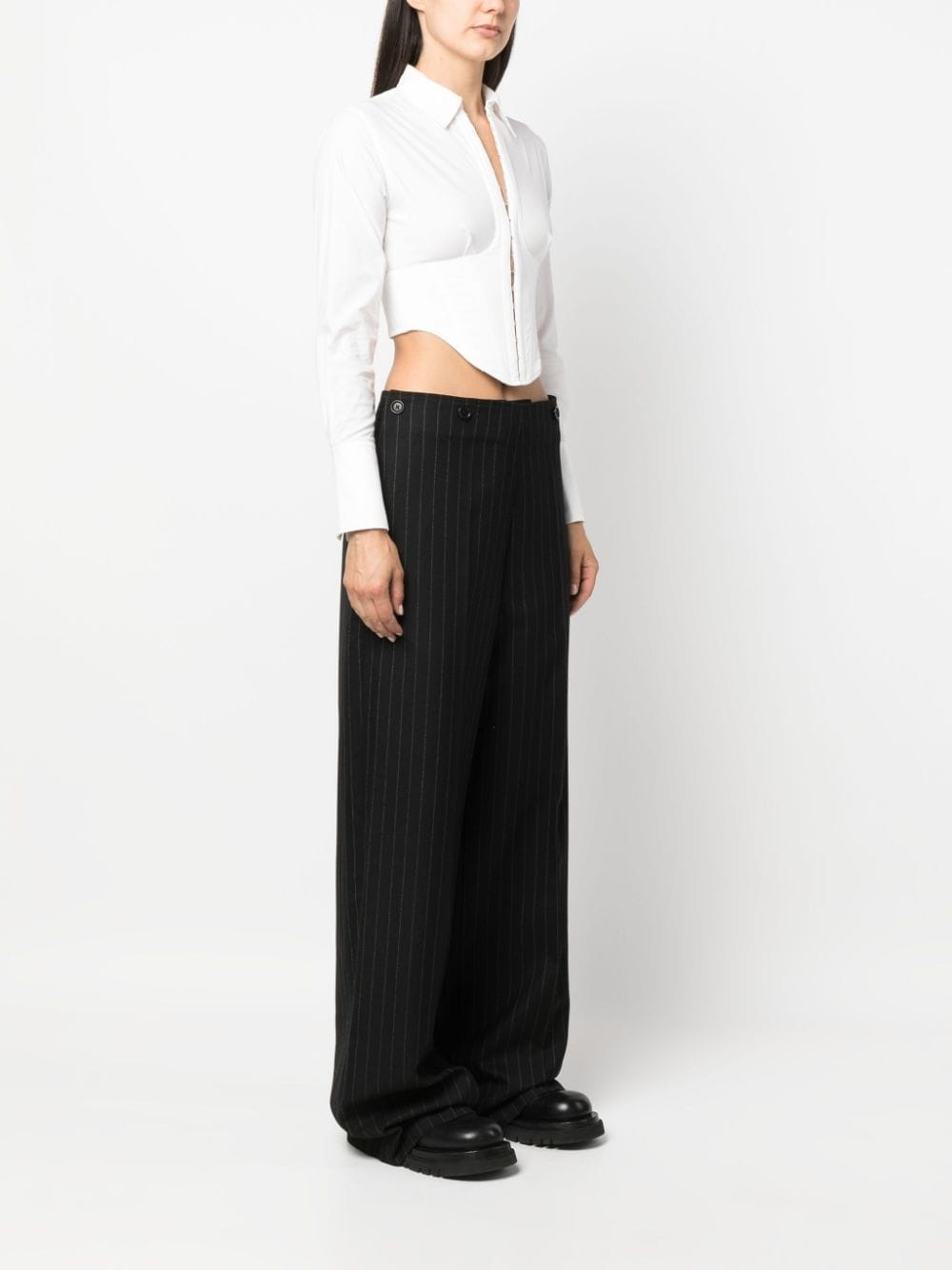 wide-leg tailored trousers - 3