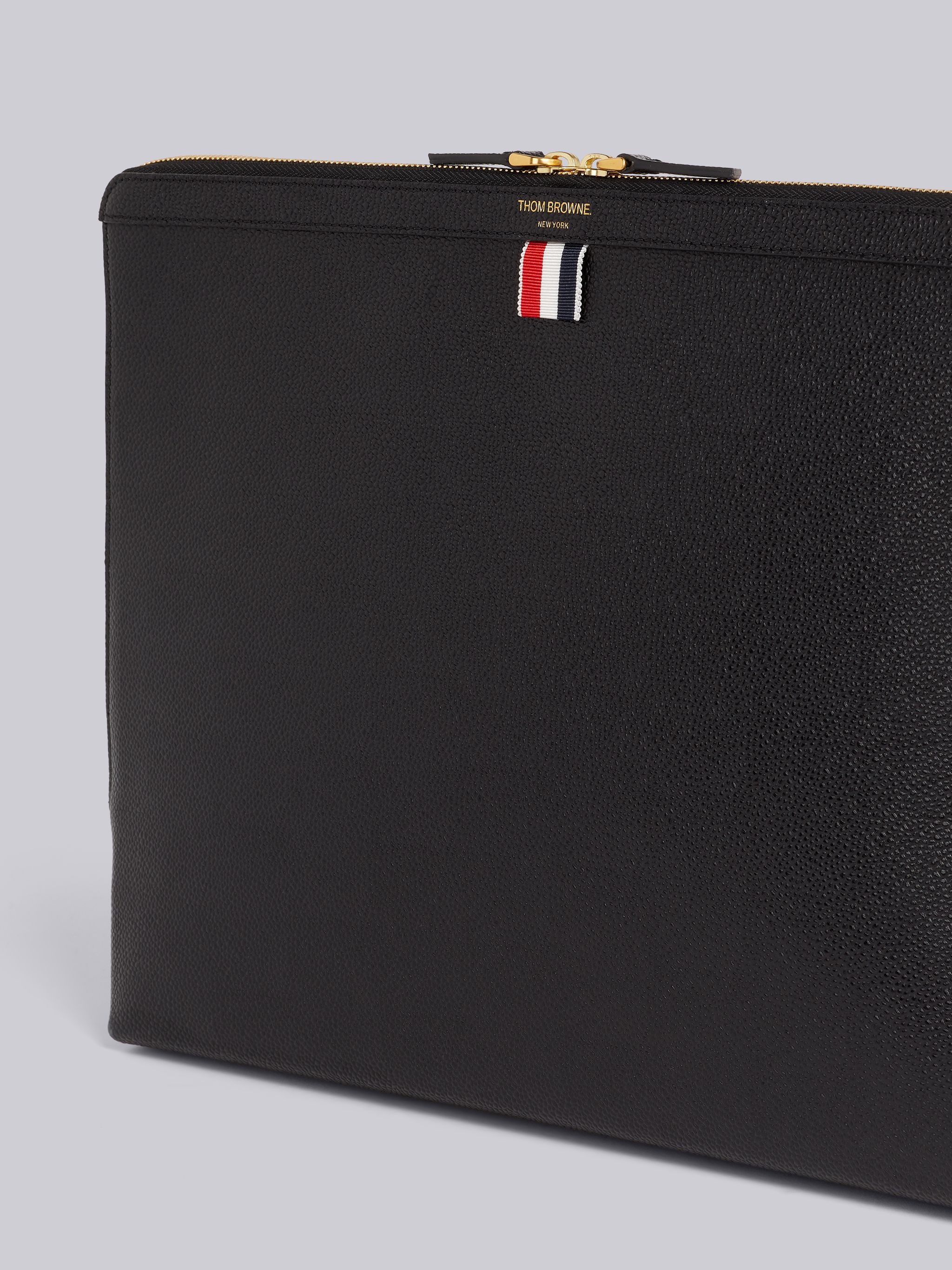 Black Pebble Grain Leather Document Holder - 2