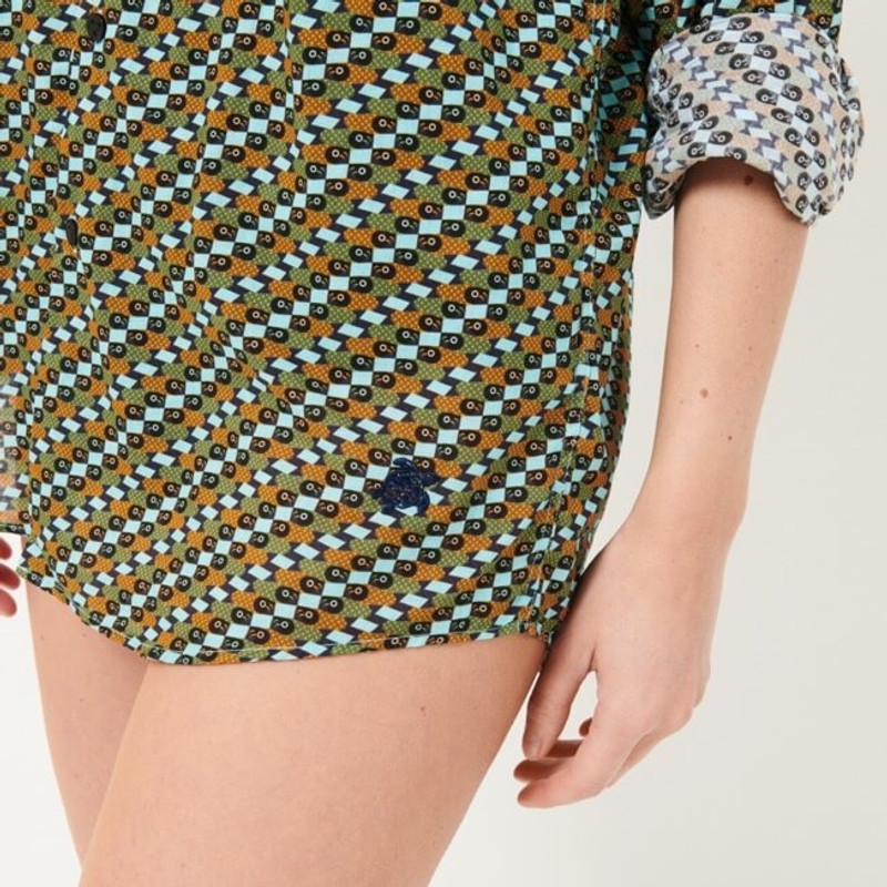 Unisex Cotton Voile Summer Shirt Smoked Fish 10