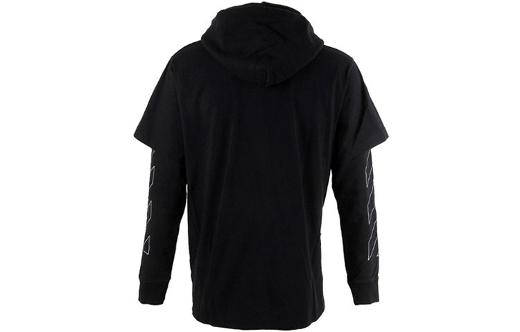 Off-White Stripe Logo Printing Sleeve Loose Fit Black OMBB051F20FLE0011001 - 2