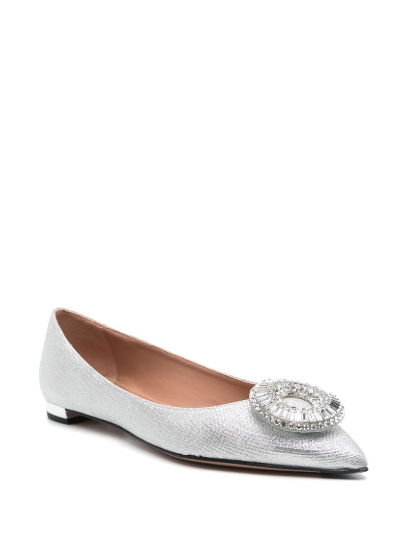 AQUAZZURA Crystal Hoop ballerinas outlook