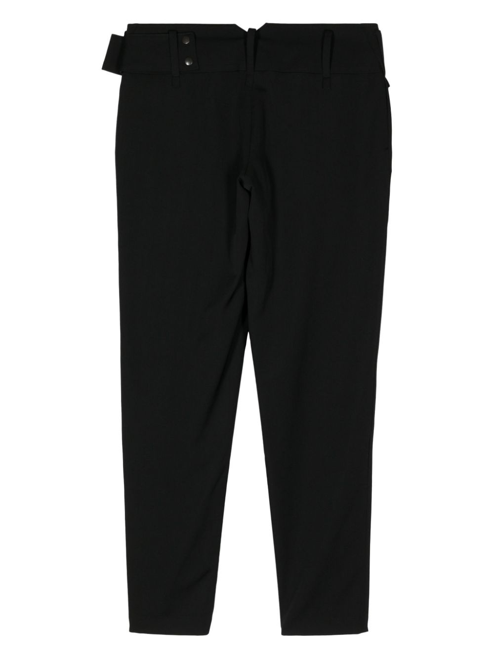 gabardine belted tapered trousers - 2