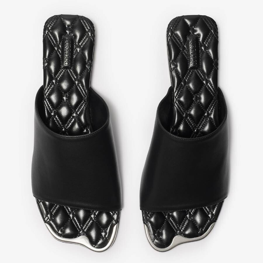 Burberry Leather Duck Slides - 4