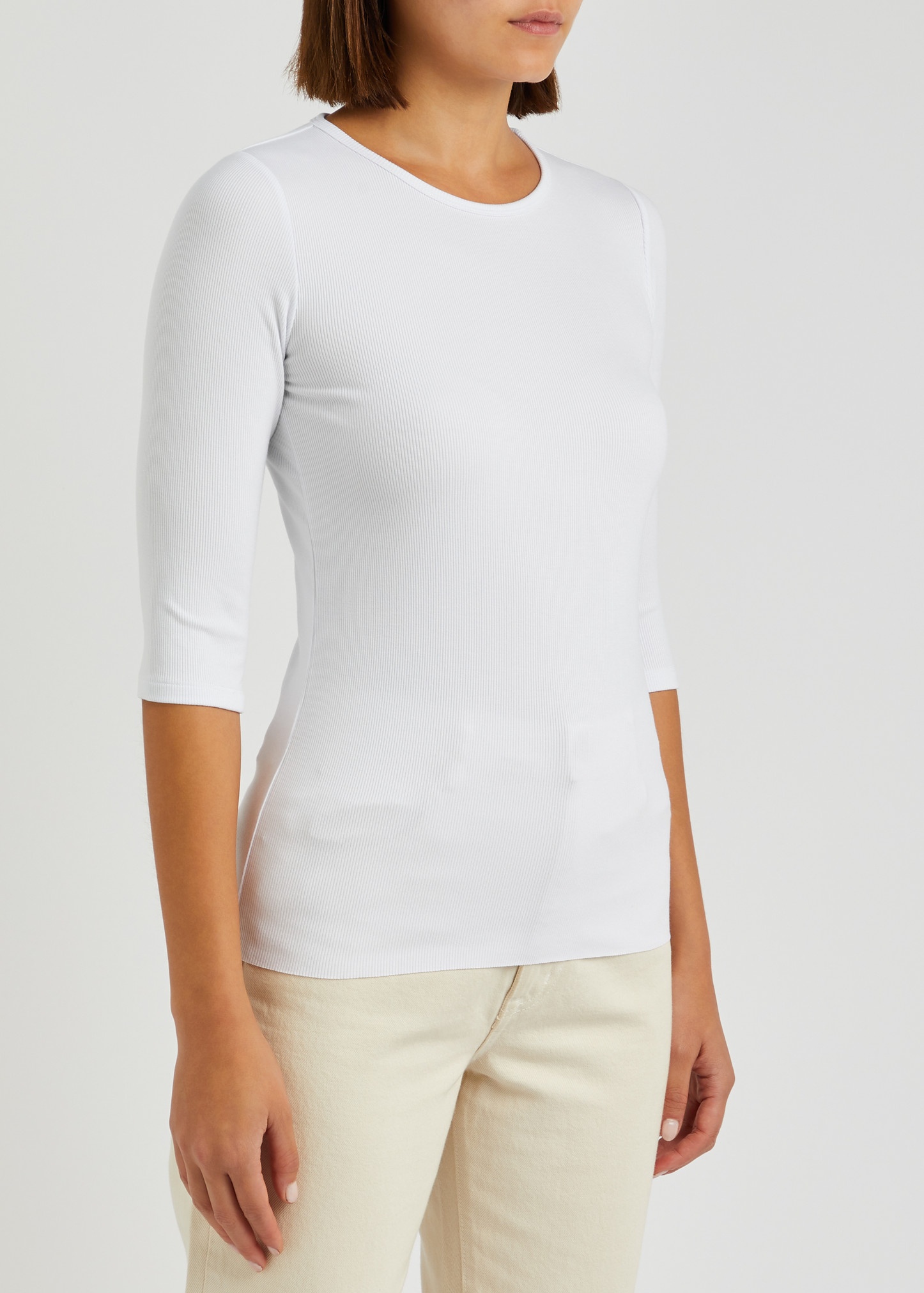 Ribbed stretch-jersey top - 2