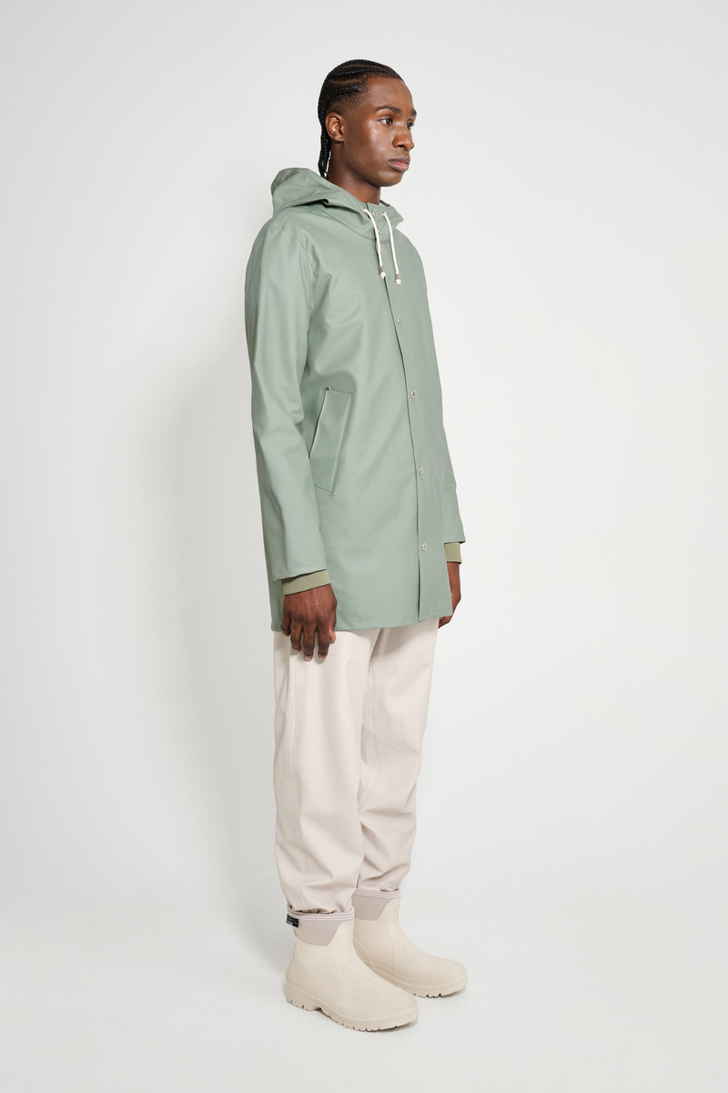 Stutterheim Stockholm Lightweight Raincoat Khaki Green outlook