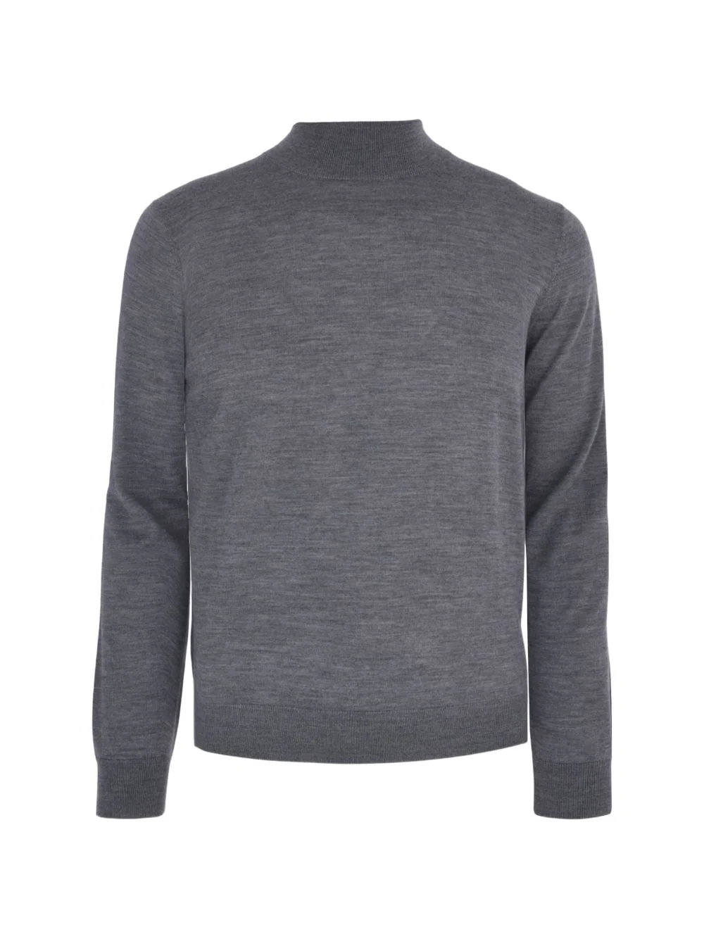 melange knit shirt - 1
