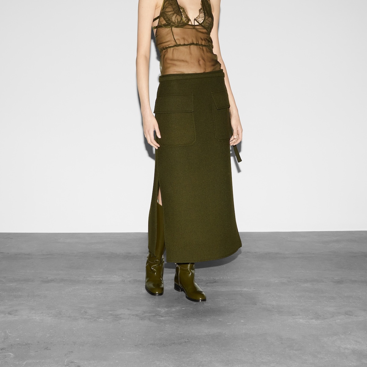 Wool cashmere skirt - 3