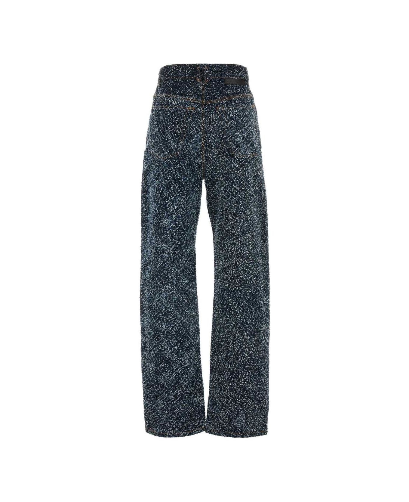 High-waist Denim Bouclé Jeans - 2