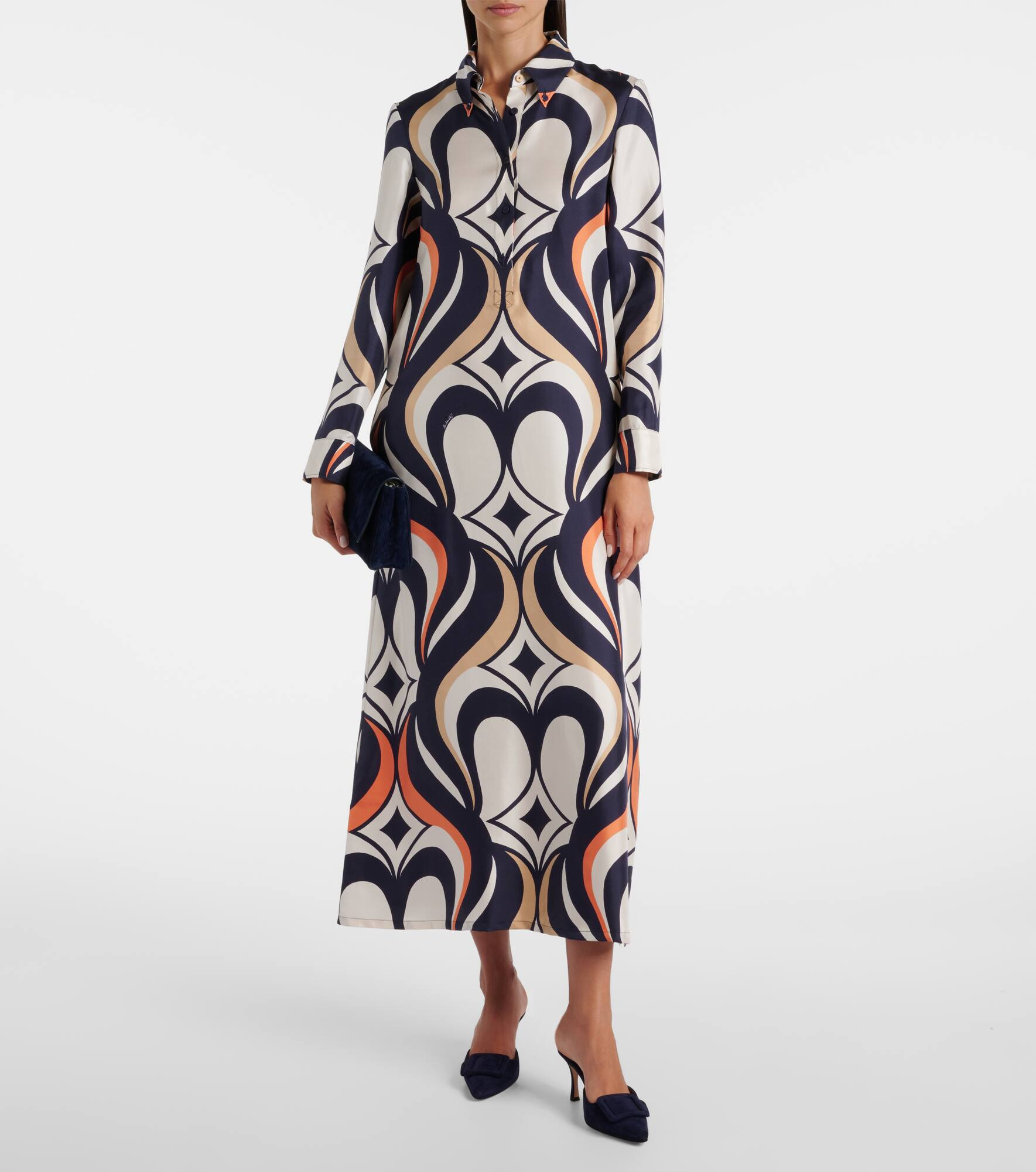 Chemise Swing printed silk shirt dress - 2