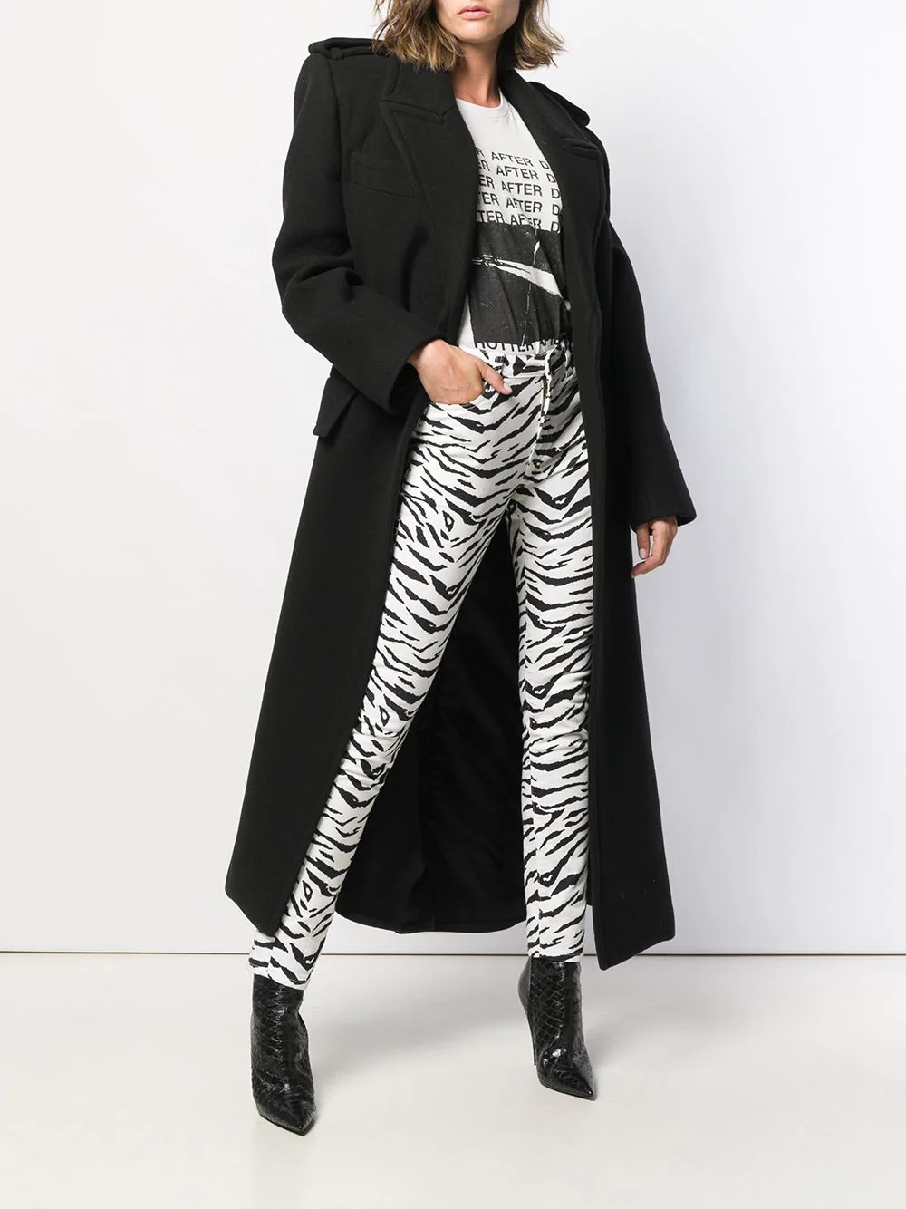 zebra print skinny jeans - 2