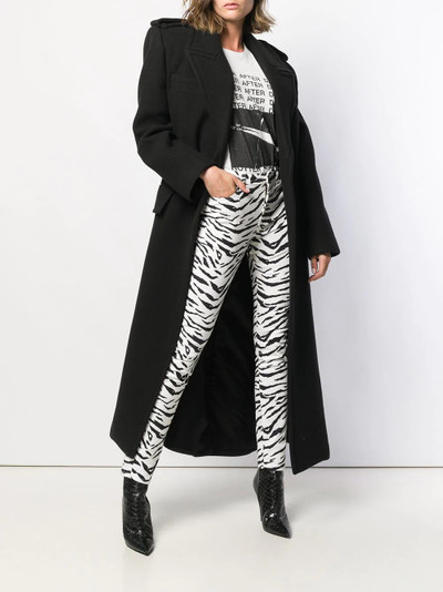 SAINT LAURENT zebra print skinny jeans outlook