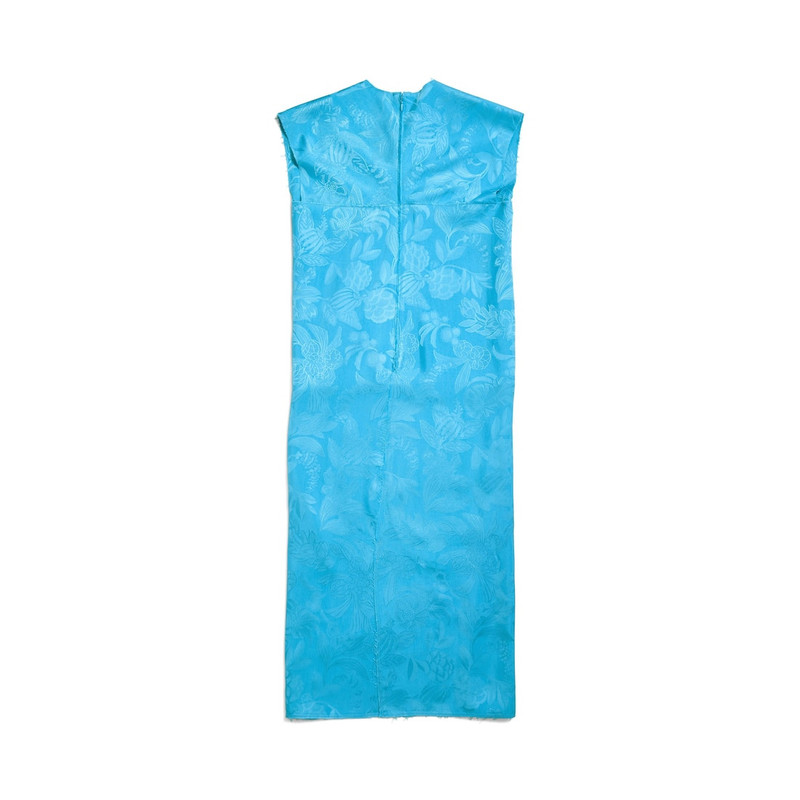 BALENCIAGA Women's Sleeveless Mini Dress in Sky Blue outlook