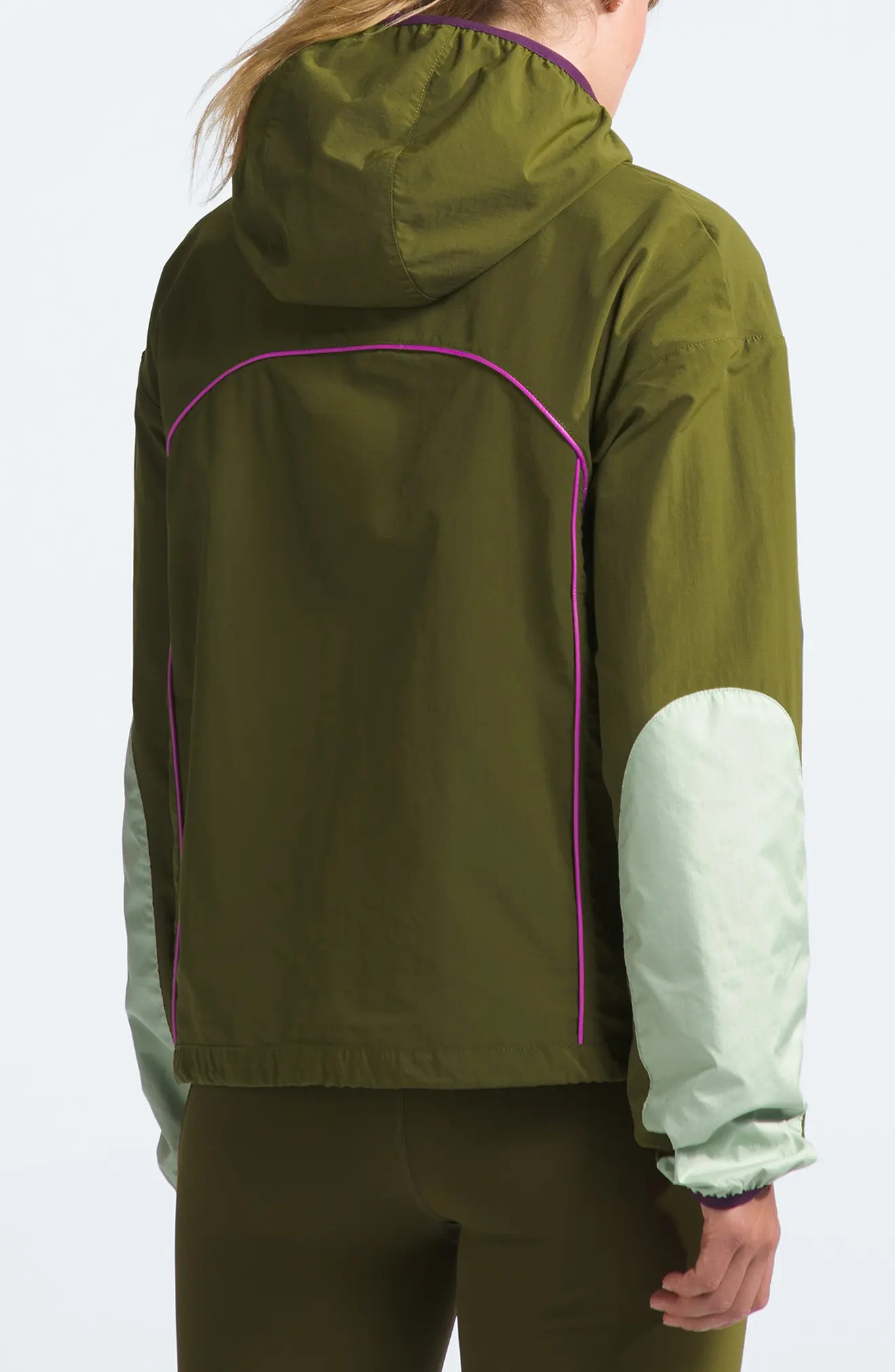 Trailwear Wind Whistle Running Jacket in Forest Olive/Violet Crocus - 3