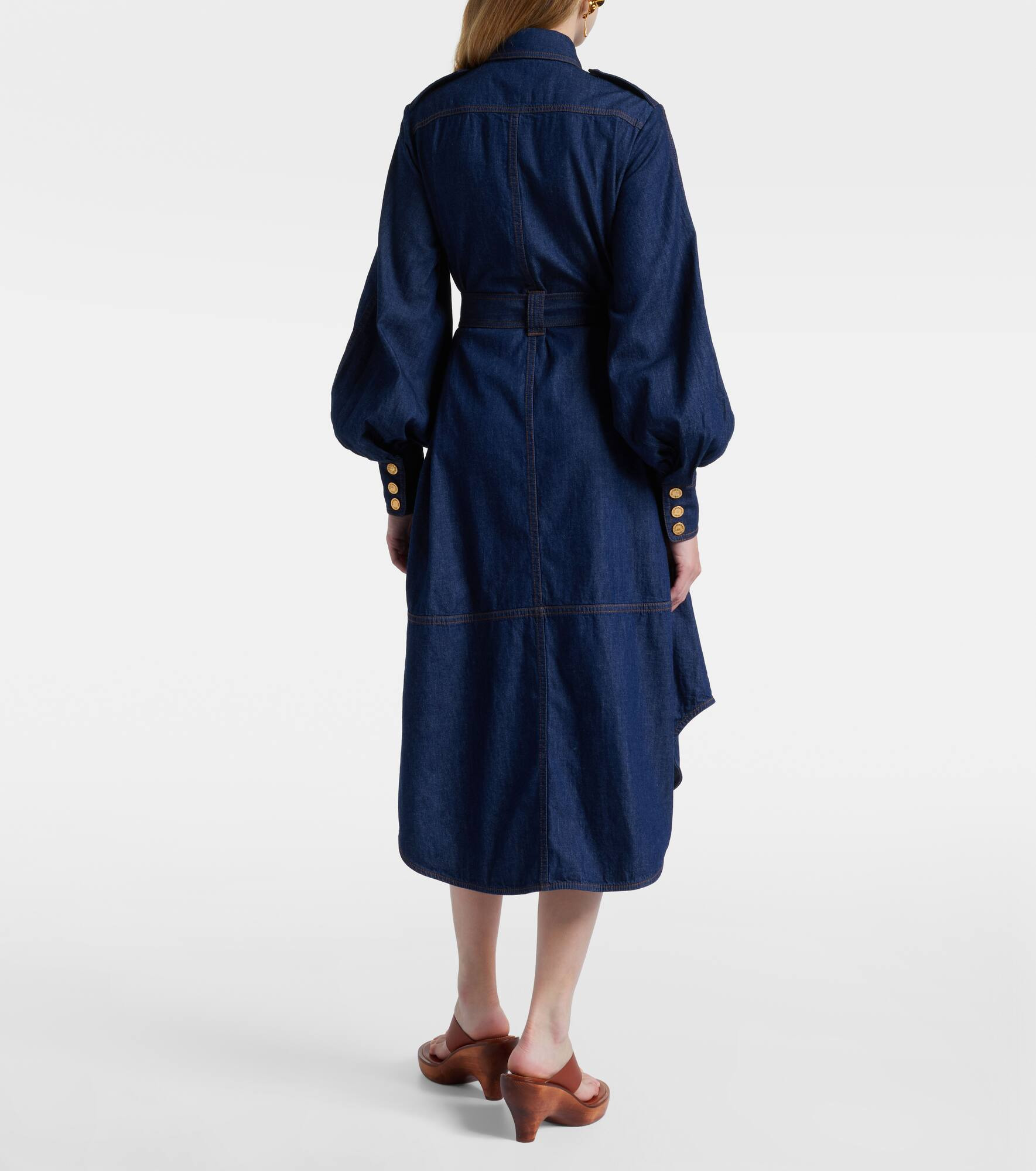 Denim midi dress - 3