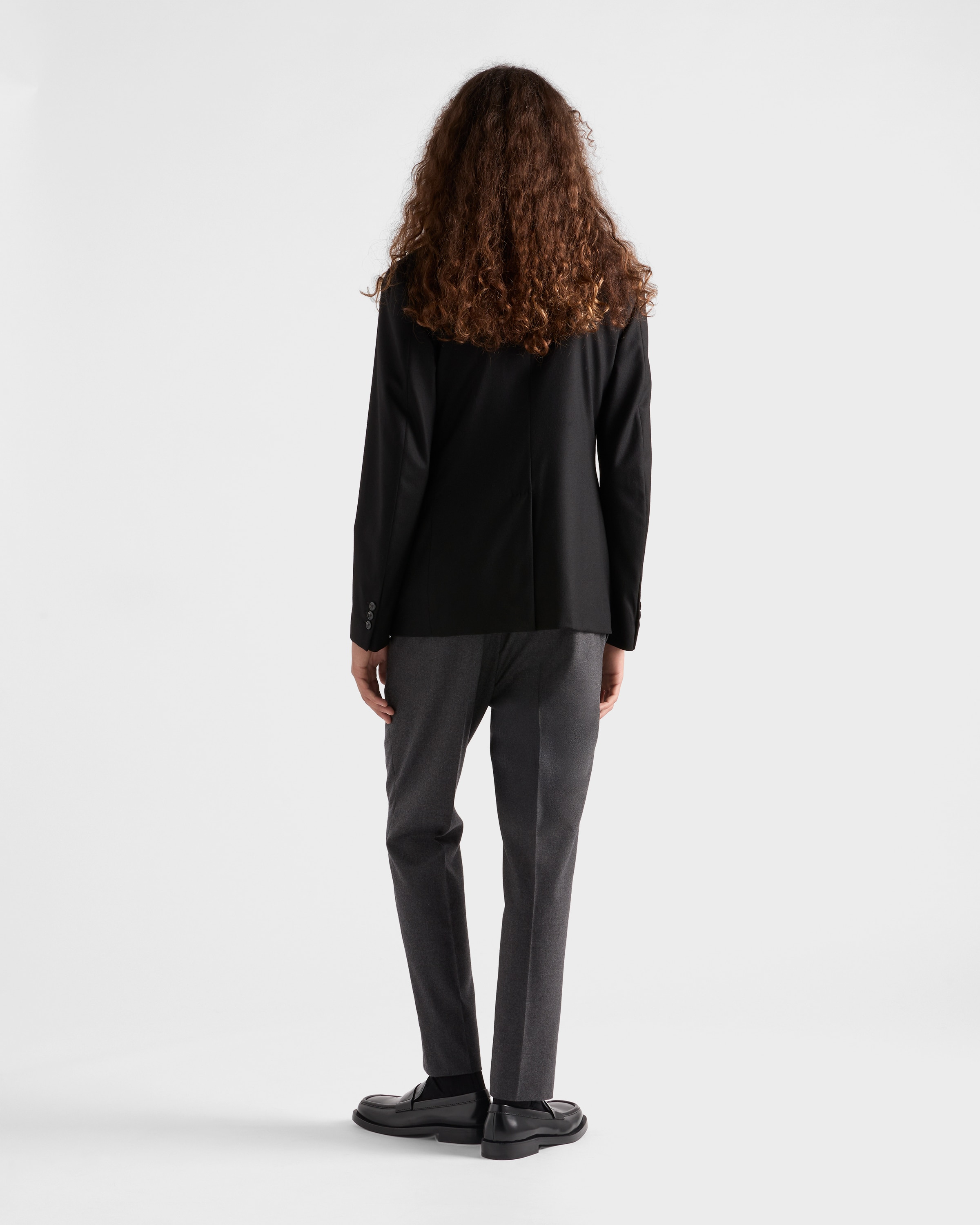 Single-breasted wool blend jacket - 5