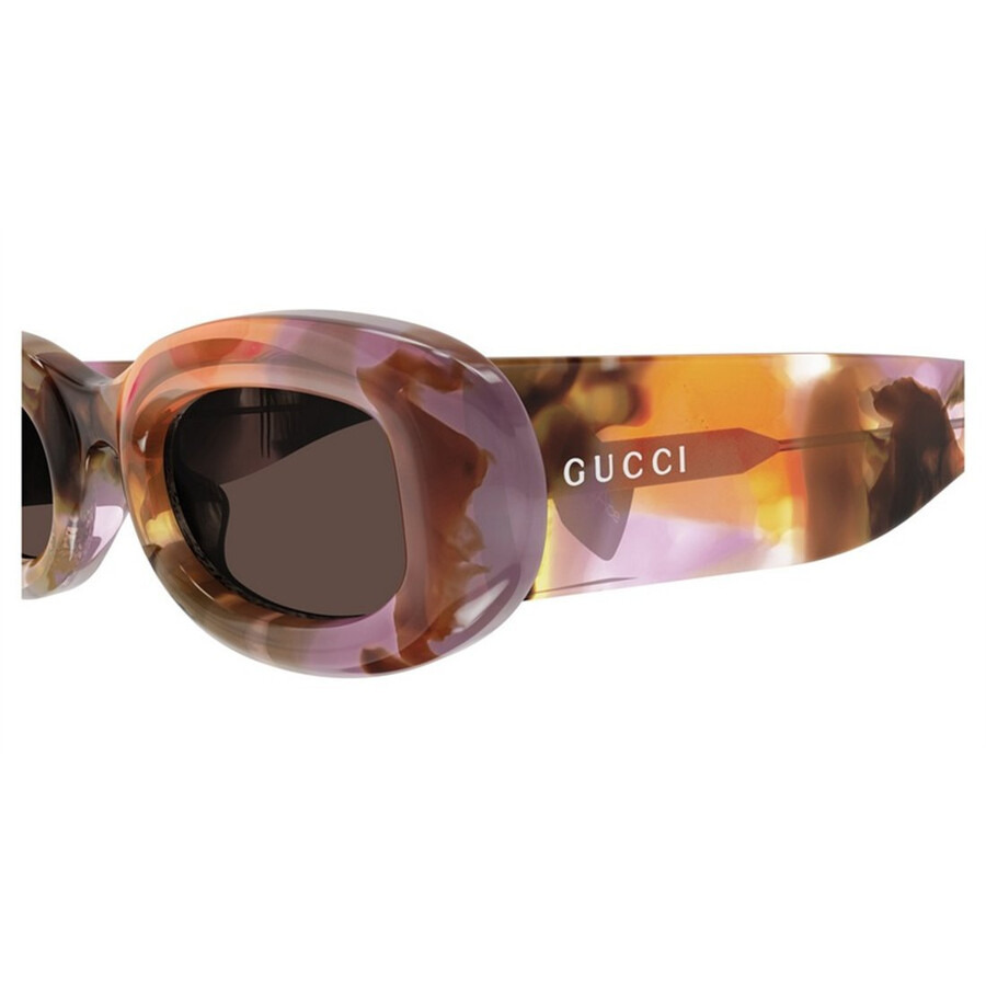 Gucci Brown Oval Ladies Sunglasses GG1907S 002 48 - 3