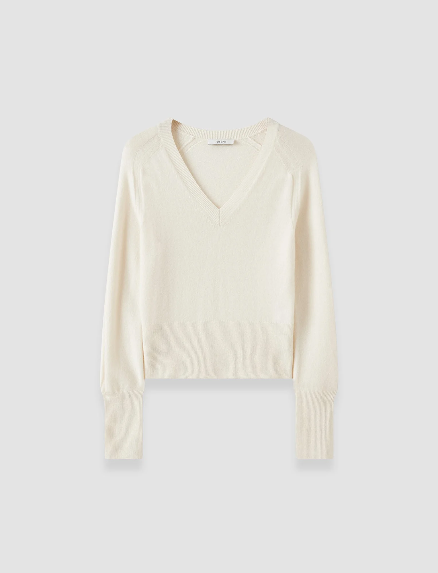 Lucille Light Pure Cashmere V Neck Jumper - 1