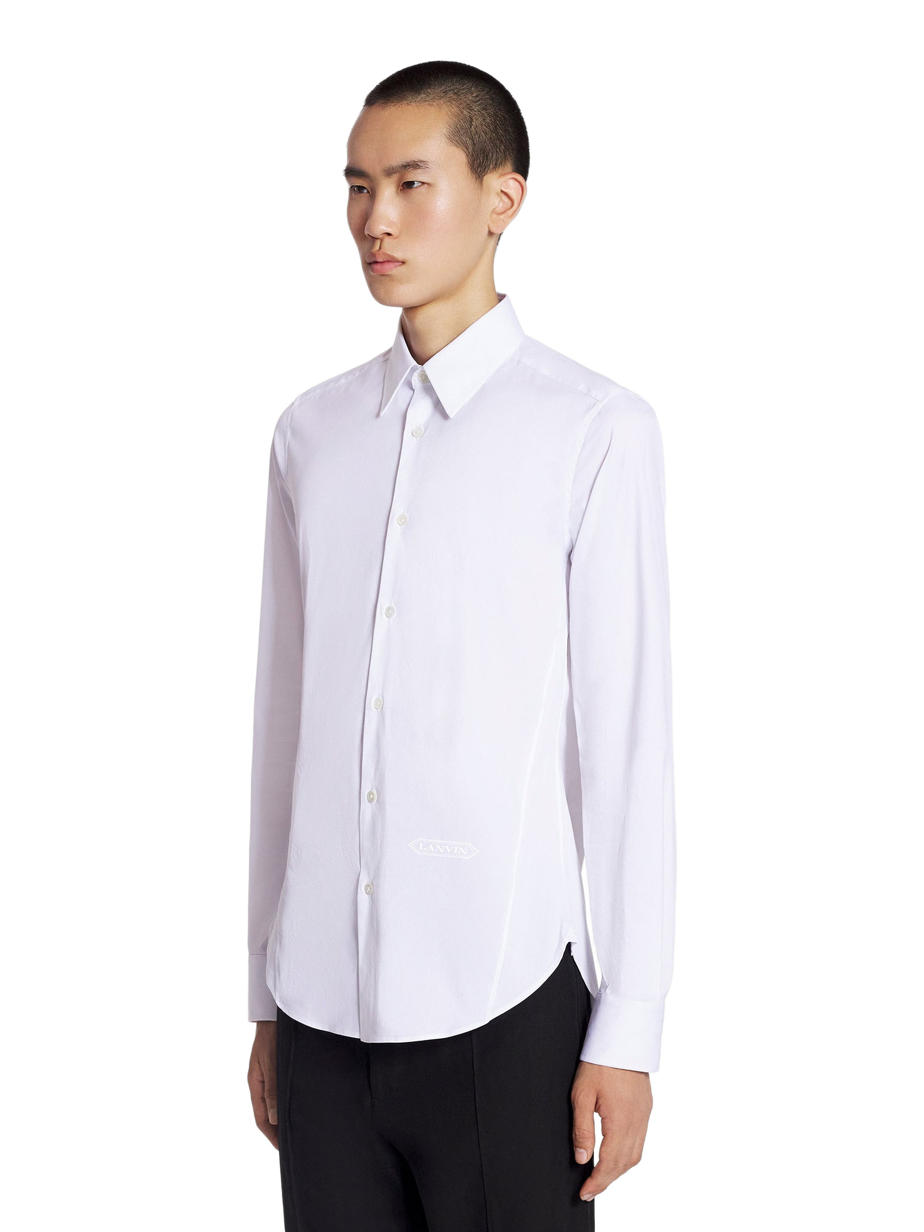 Lanvin Fitted Shirt in Optic White at Nordstrom - 8