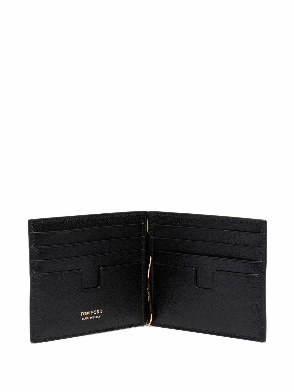 grained-effect bi-fold wallet - 3