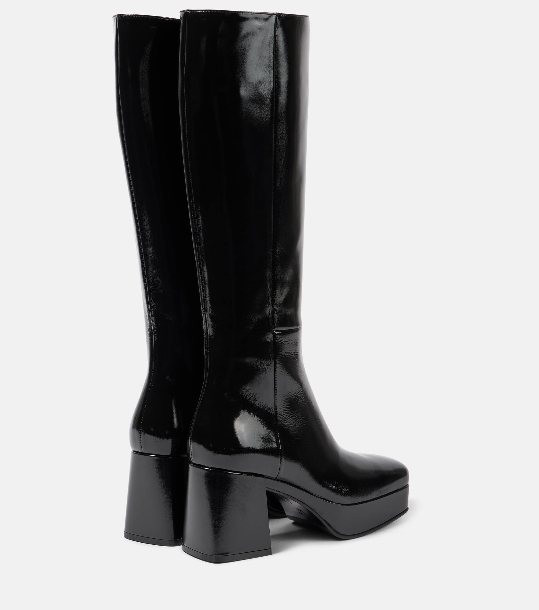 Leather platform boots - 3