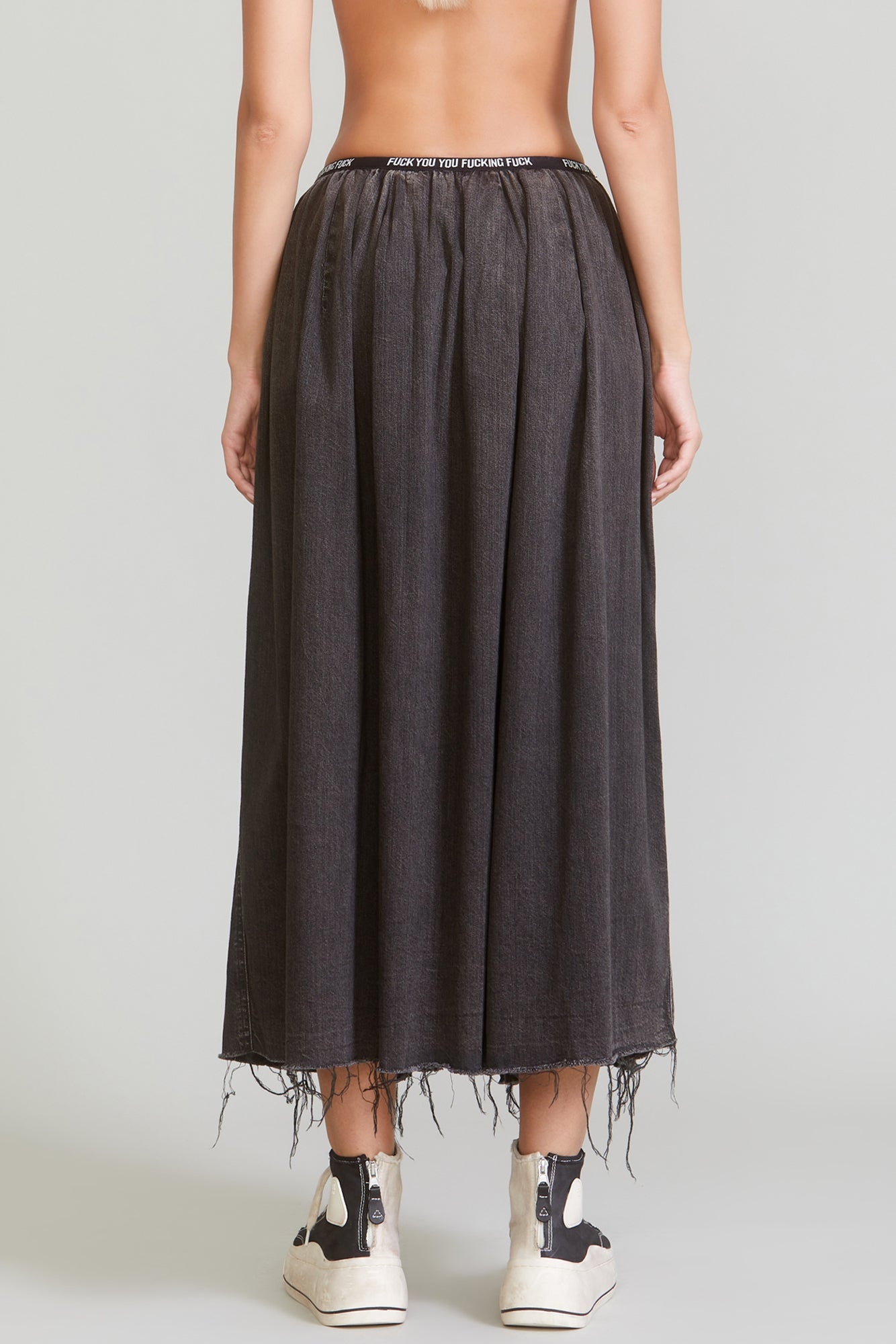 FYYFF MIDI DENIM SKIRT - ELLERY BLACK - 3