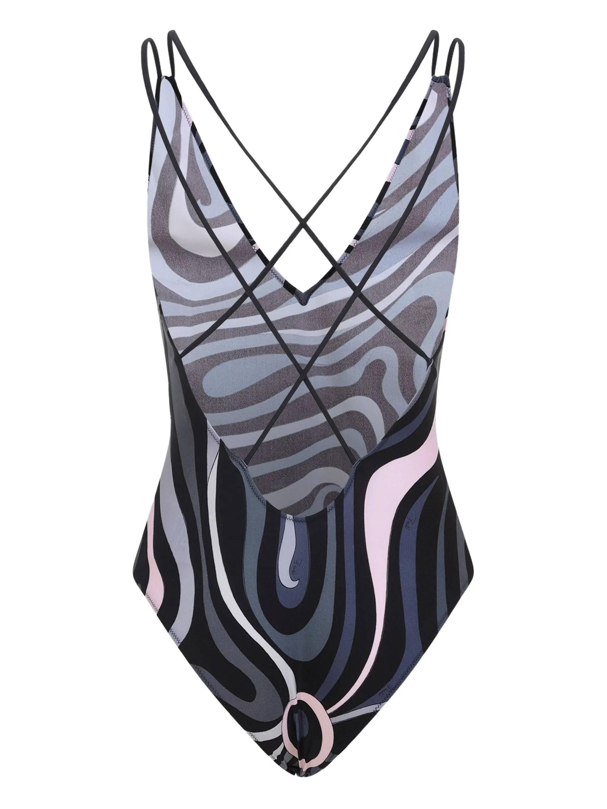 cross-back swirl swimsuit - 2