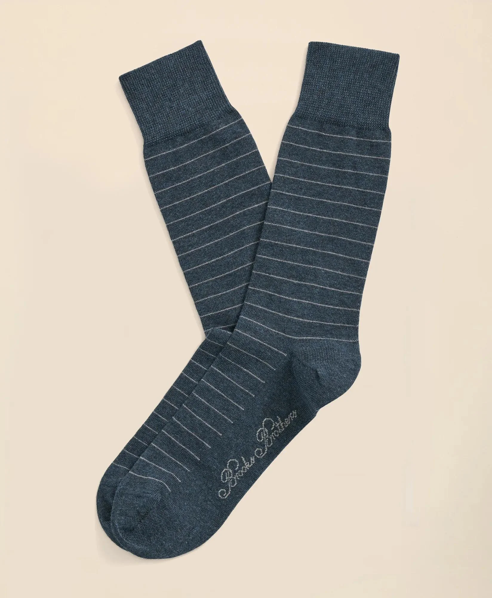 Cotton Blend Striped Socks - 1