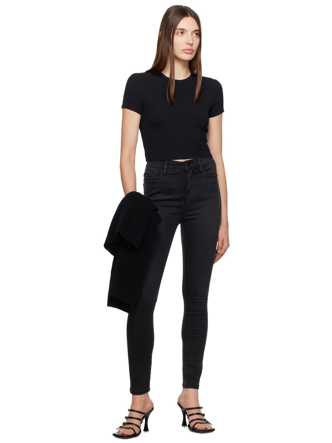 Black 'Le High Skinny' Jeans - 4