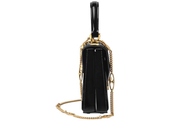 (WMNS) Gucci Sylvie 1969 SeriesLeather hand Bag mini Black 589479-1J70G-1000 - 3