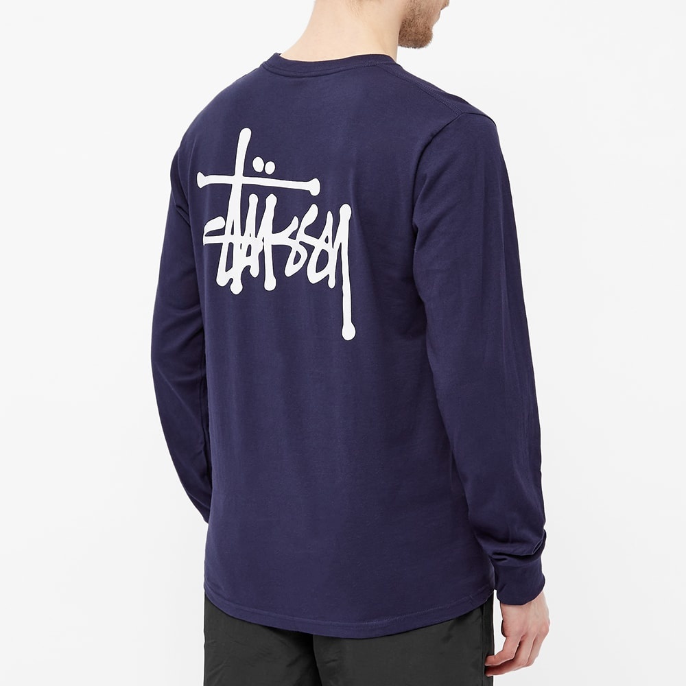 Stussy Long Sleeve Basic Stussy Tee - 5