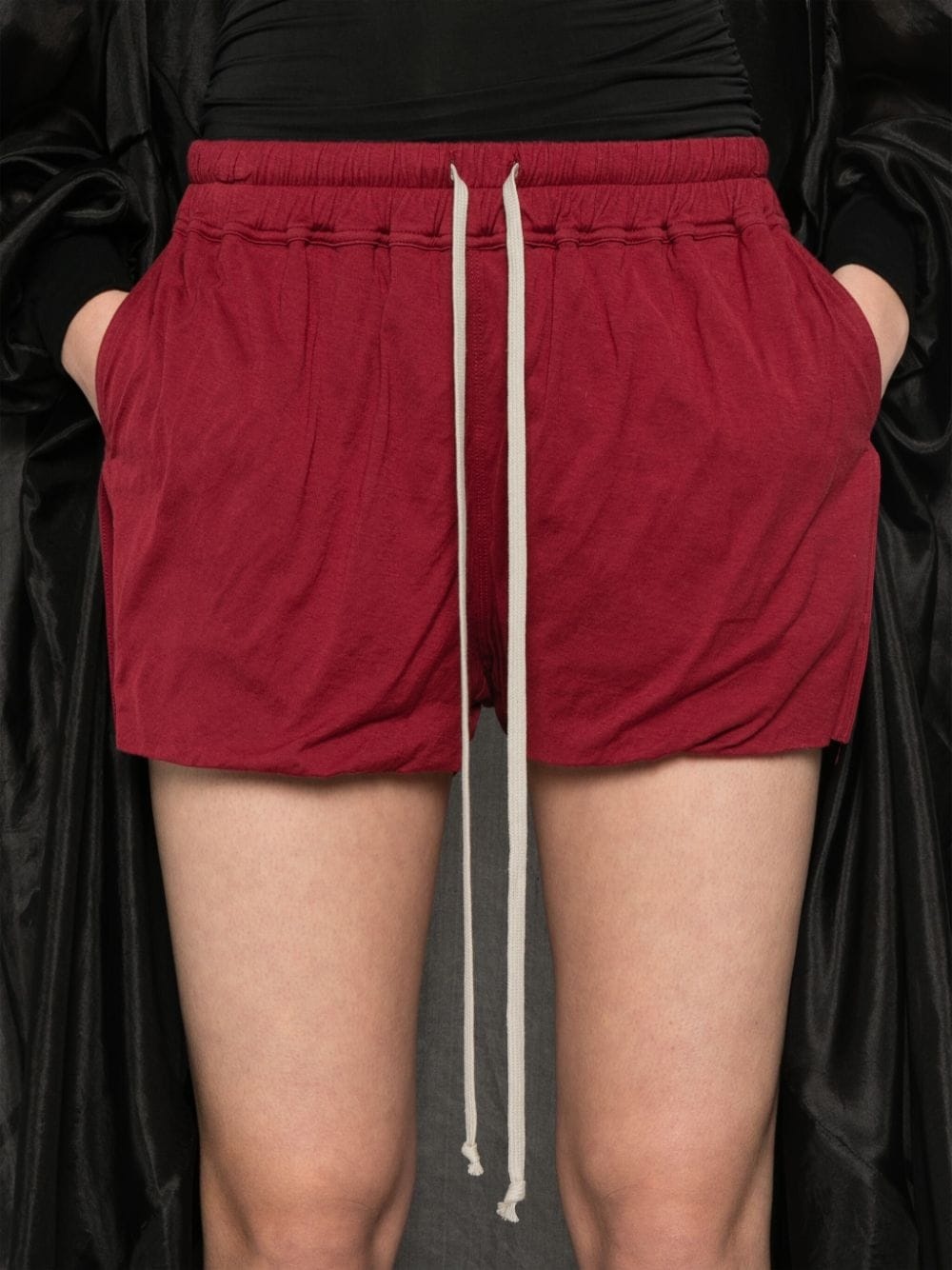 side-slits jersey shorts - 5