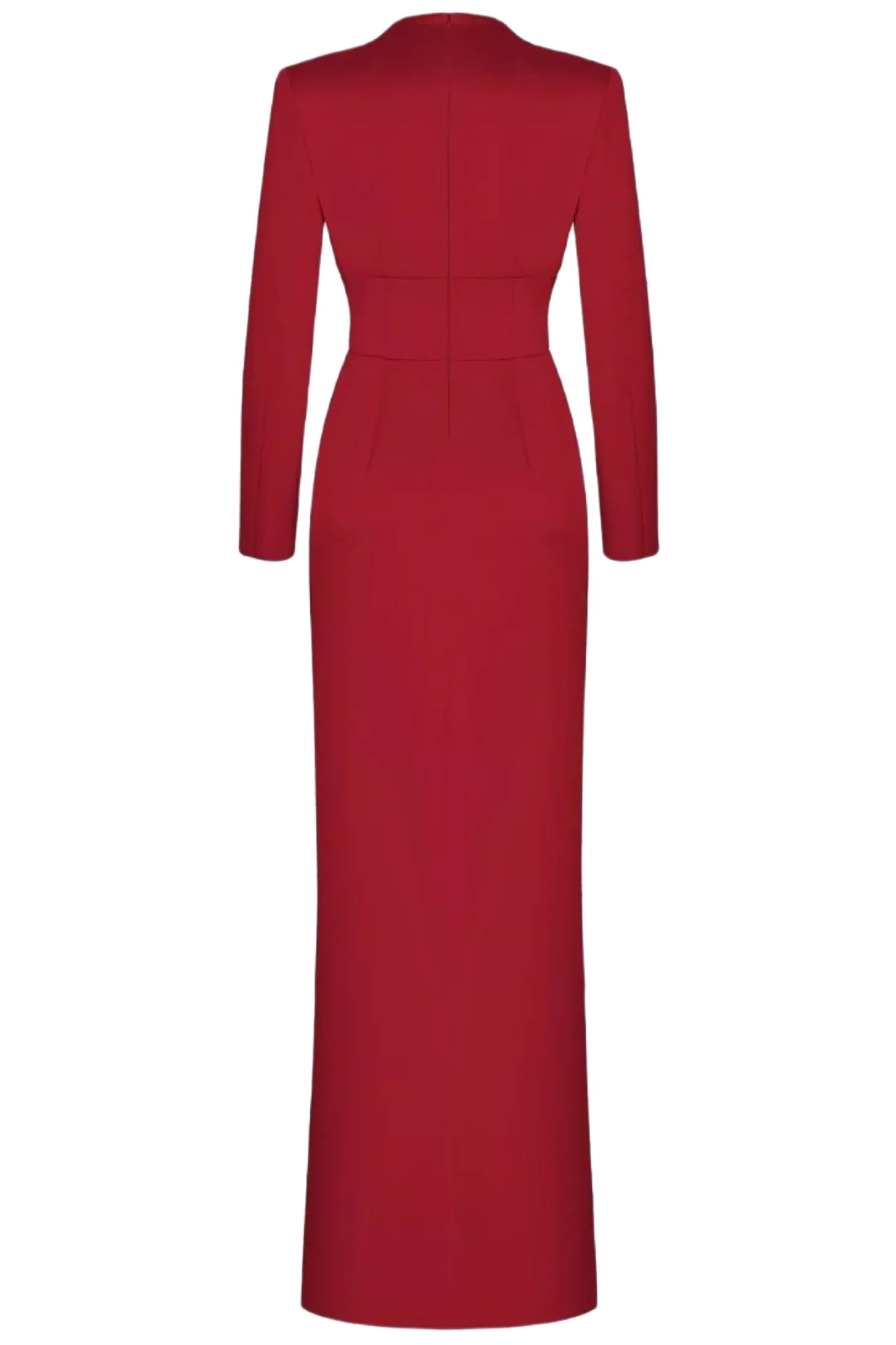 SATIN GOWN WITH DRAPED SKIRT - 2