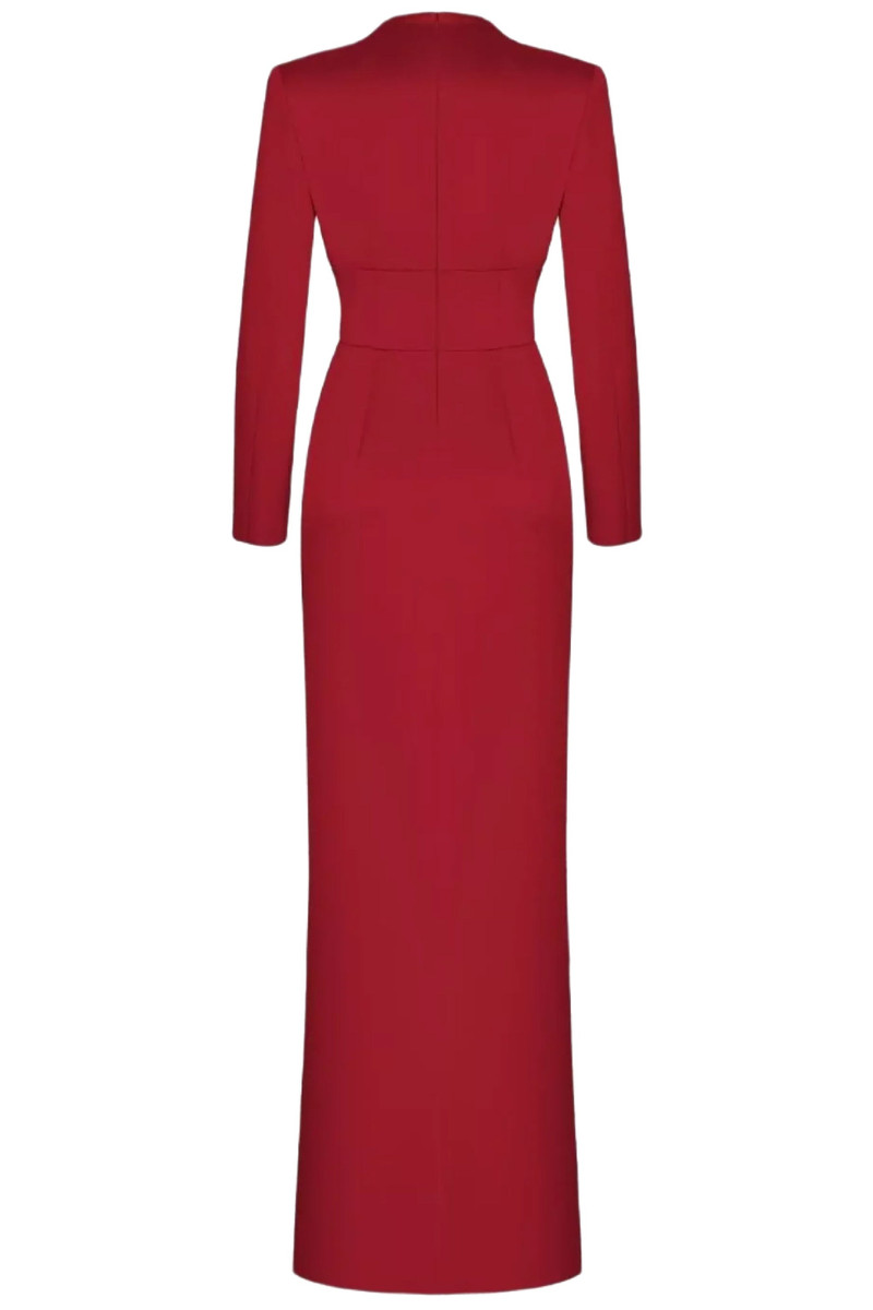 RASARIO SATIN GOWN WITH DRAPED SKIRT outlook
