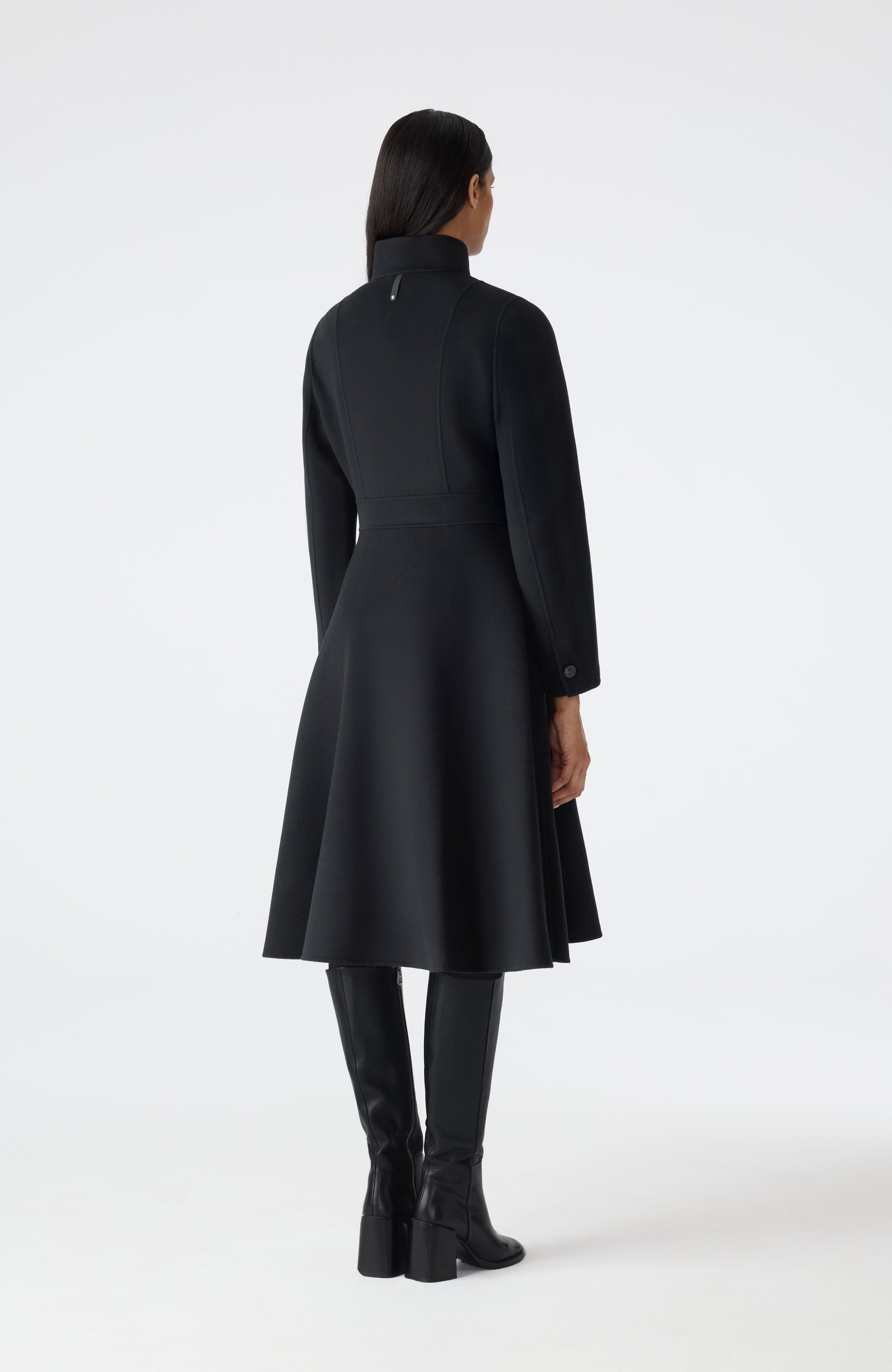 ANNIA Asymmetrical Wool Coat - 4