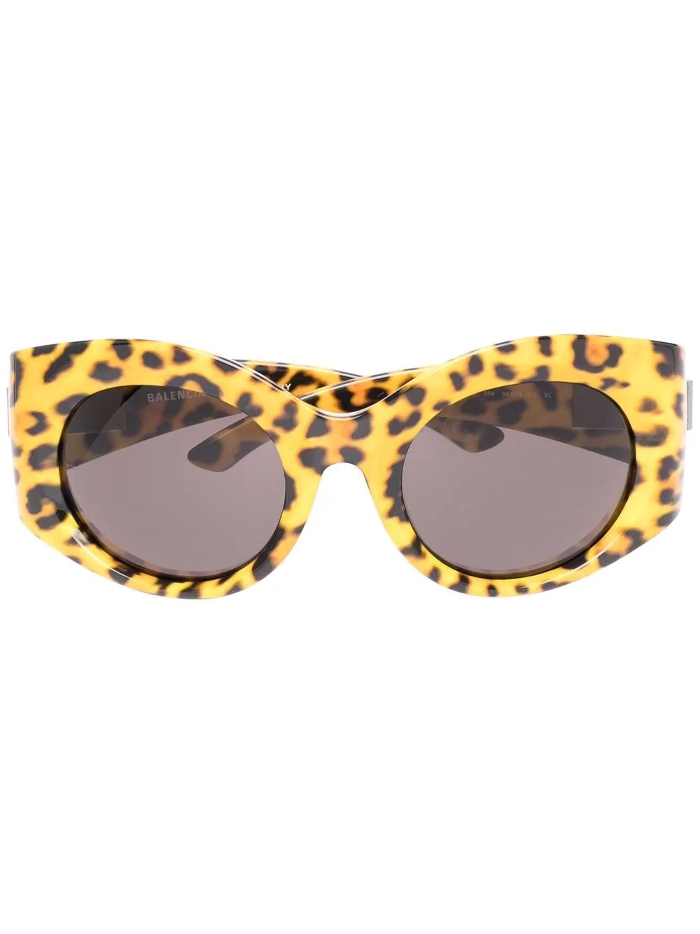 Bold animal-print round-frame sunglasses - 1