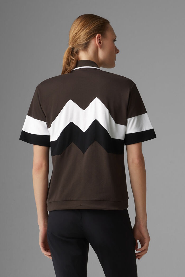 Anabel Polo shirt in Brown/Black/White - 3