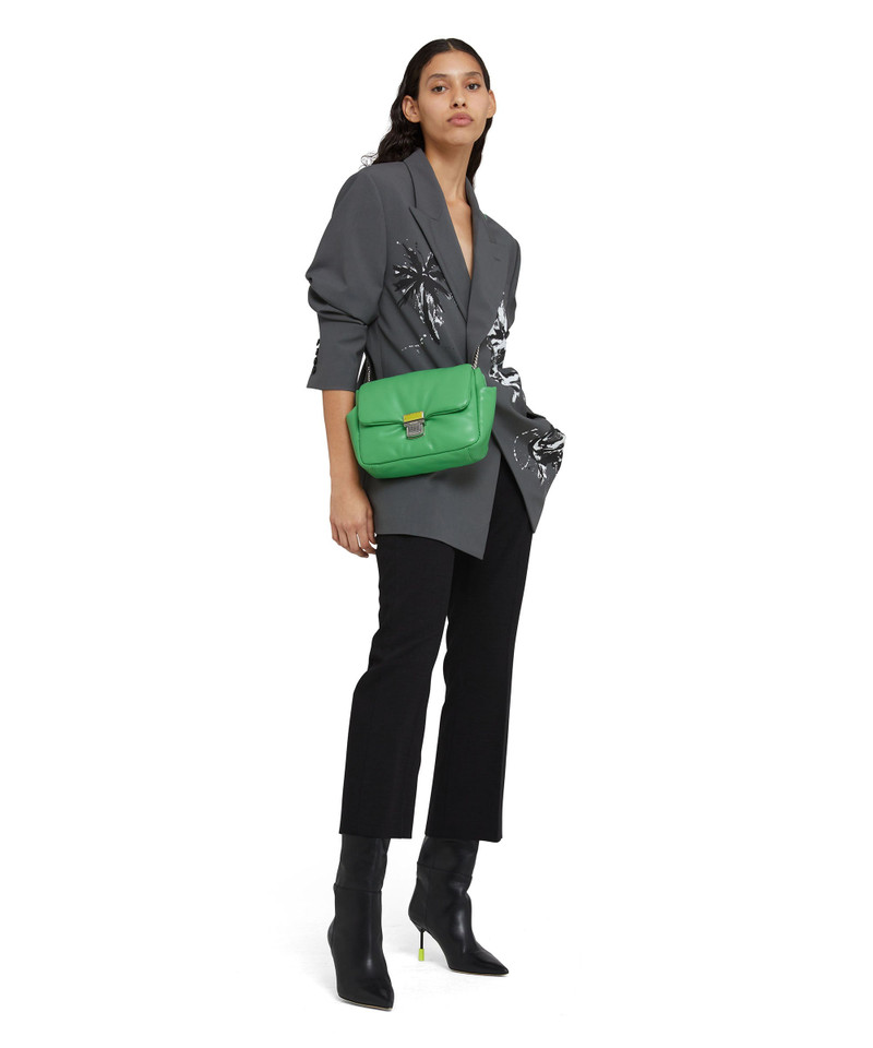Solid color coarse viscose pants with straight legs 4