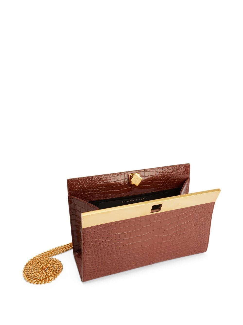 Tanaya crocodile-effect clutch bag - 5