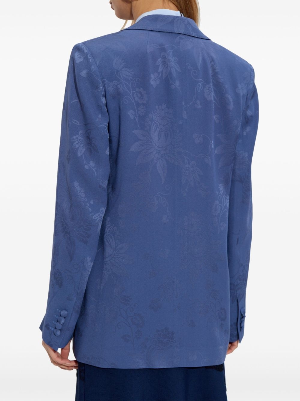 floral-jacquard blazer - 4