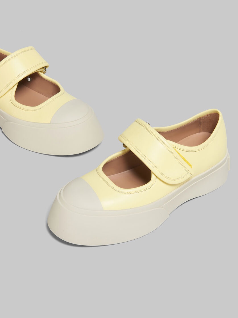 LIGHT YELLOW NAPPA LEATHER MARY JANE SNEAKER - 5