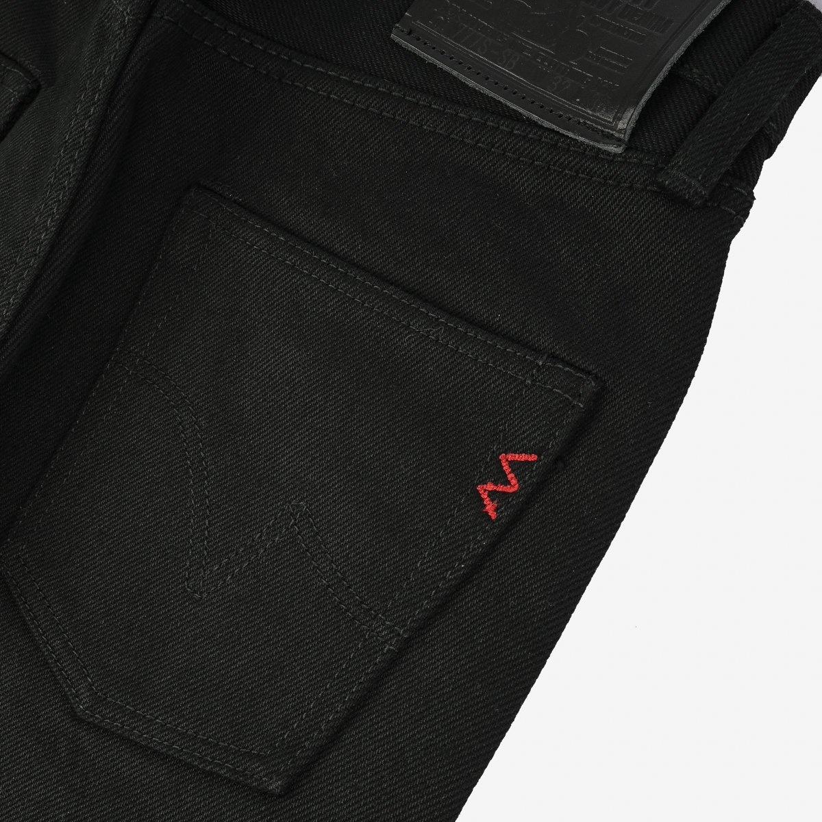 IH-777S-SB 21oz Selvedge Denim Slim Tapered Cut Jeans - Superblack Non-Fade - 9