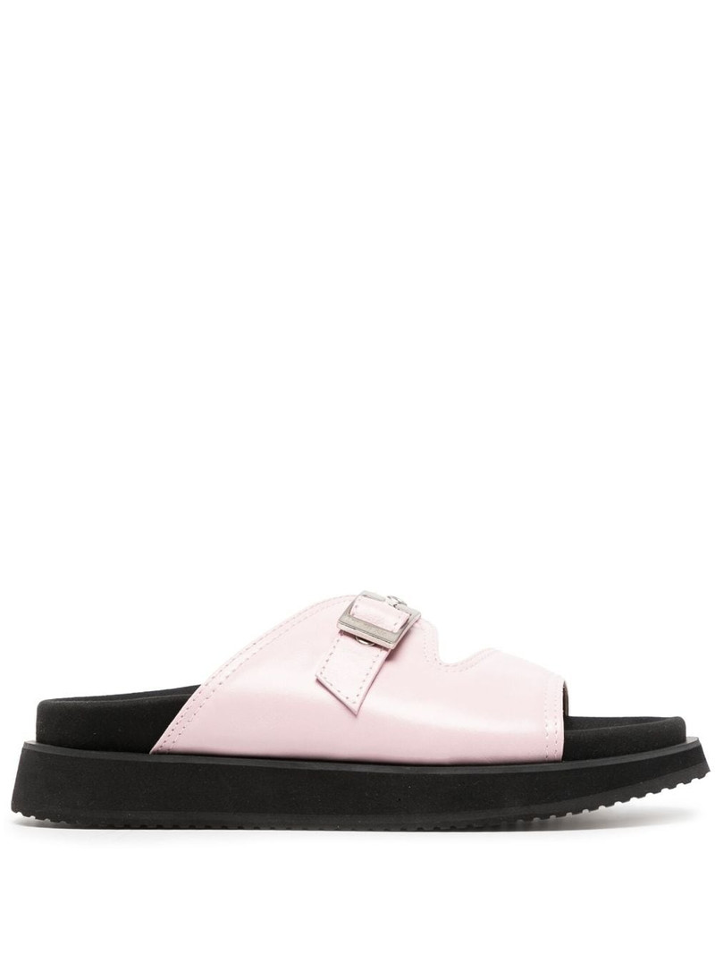buckle-fastening leather sandals 1
